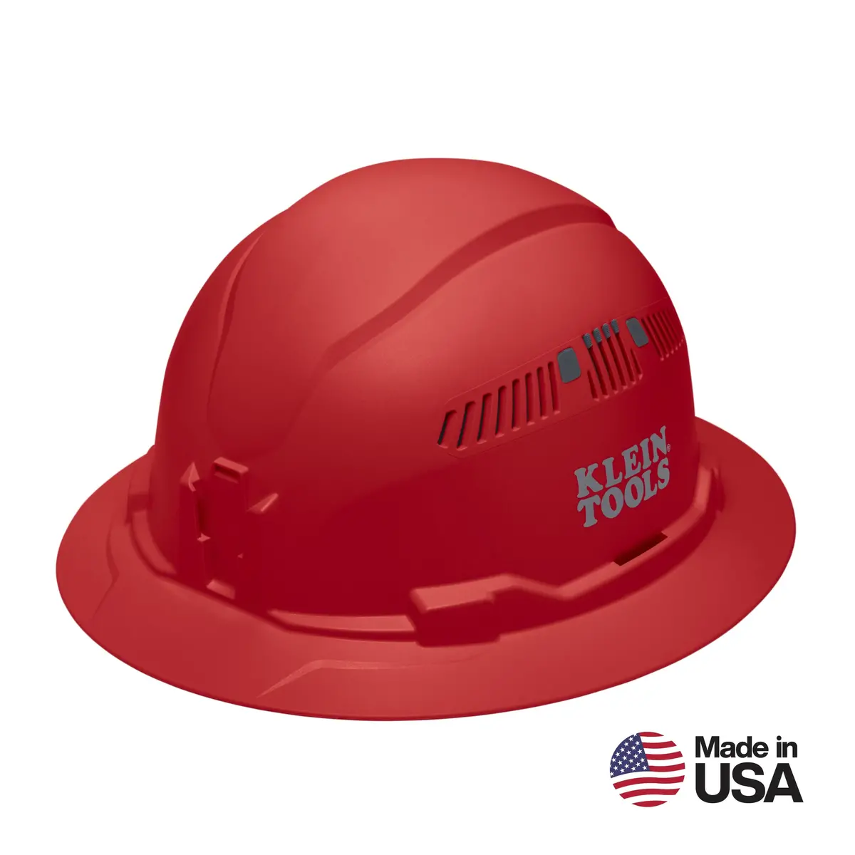 Klein Tools 60921 Hard Hat, Vented, Full Brim Style, Red 1
