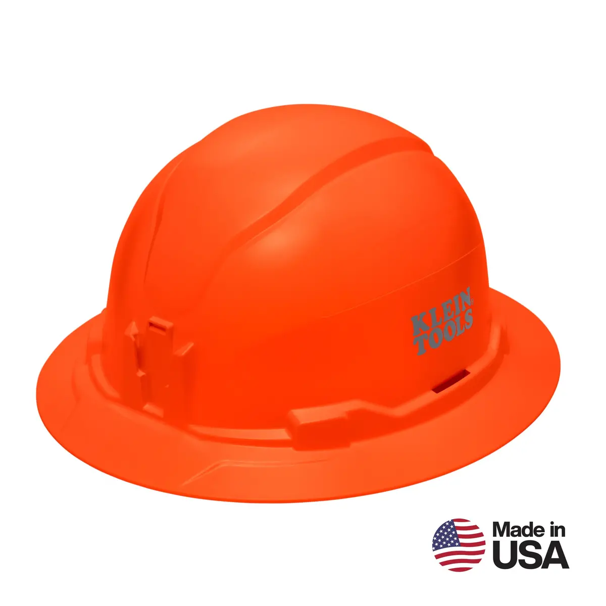 Klein Tools 60930 Hard Hat, Non-Vented, Full Brim Style, High Visibility Orange 1