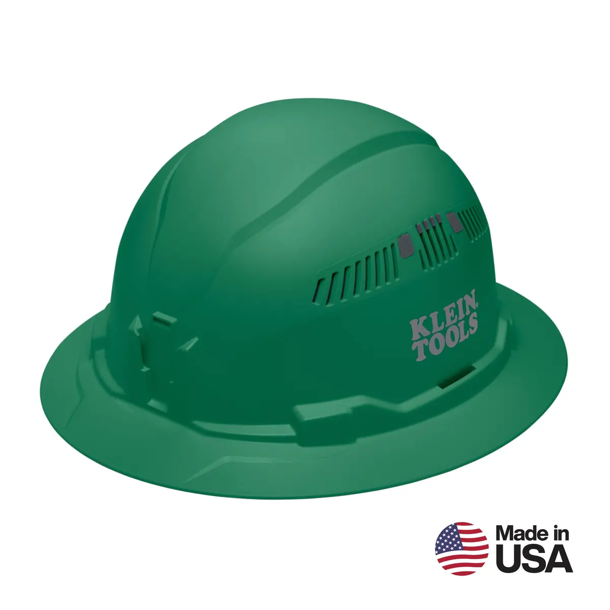 Klein Tools 60941 Hard Hat, Vented, Full Brim Style, Green 1