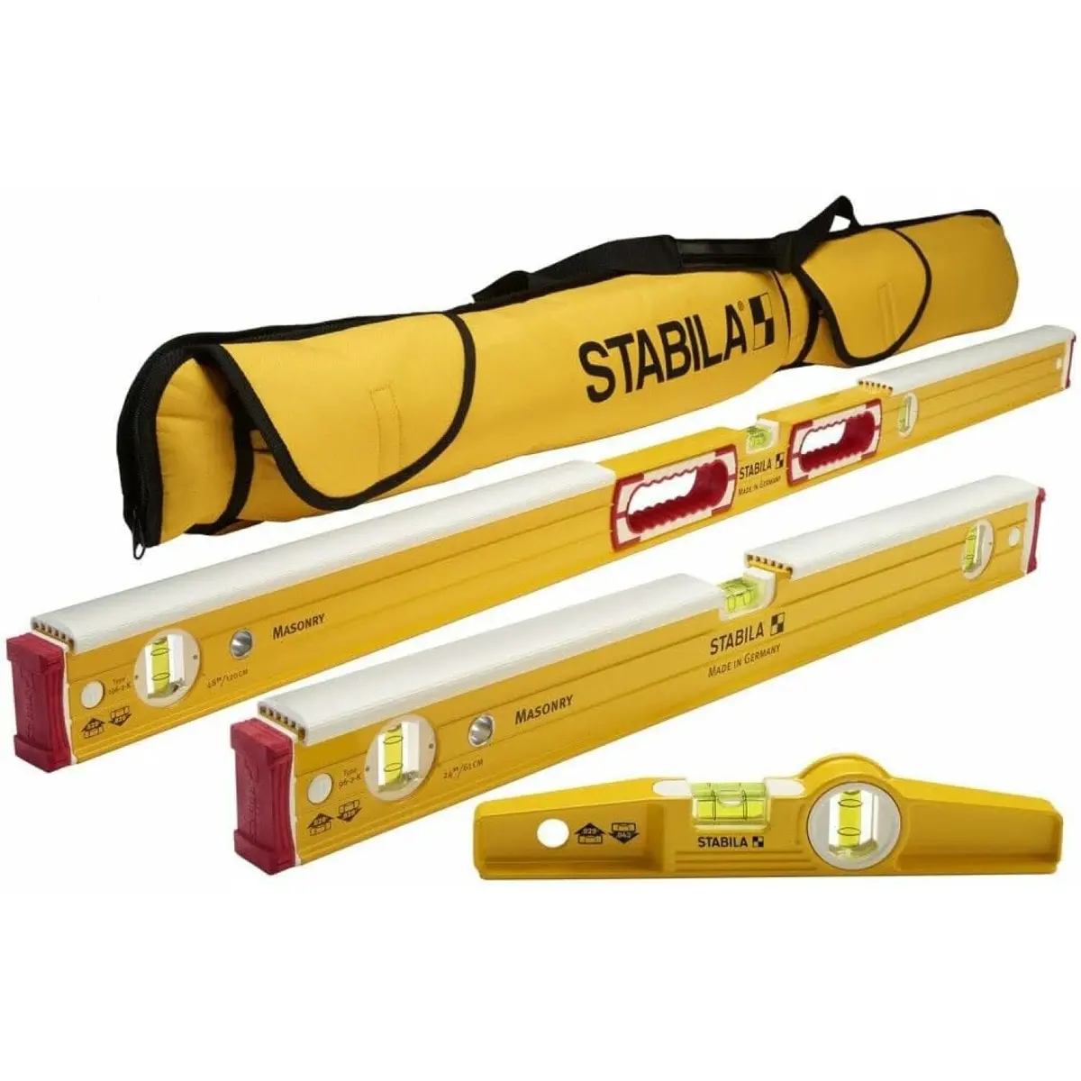 Stabila 48296 Type 196-2 K Mason 3 Level Set & Case 1