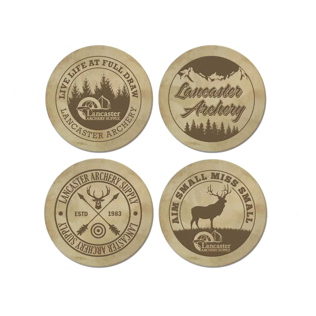 Lancaster Archery Supply Coaster Set 1