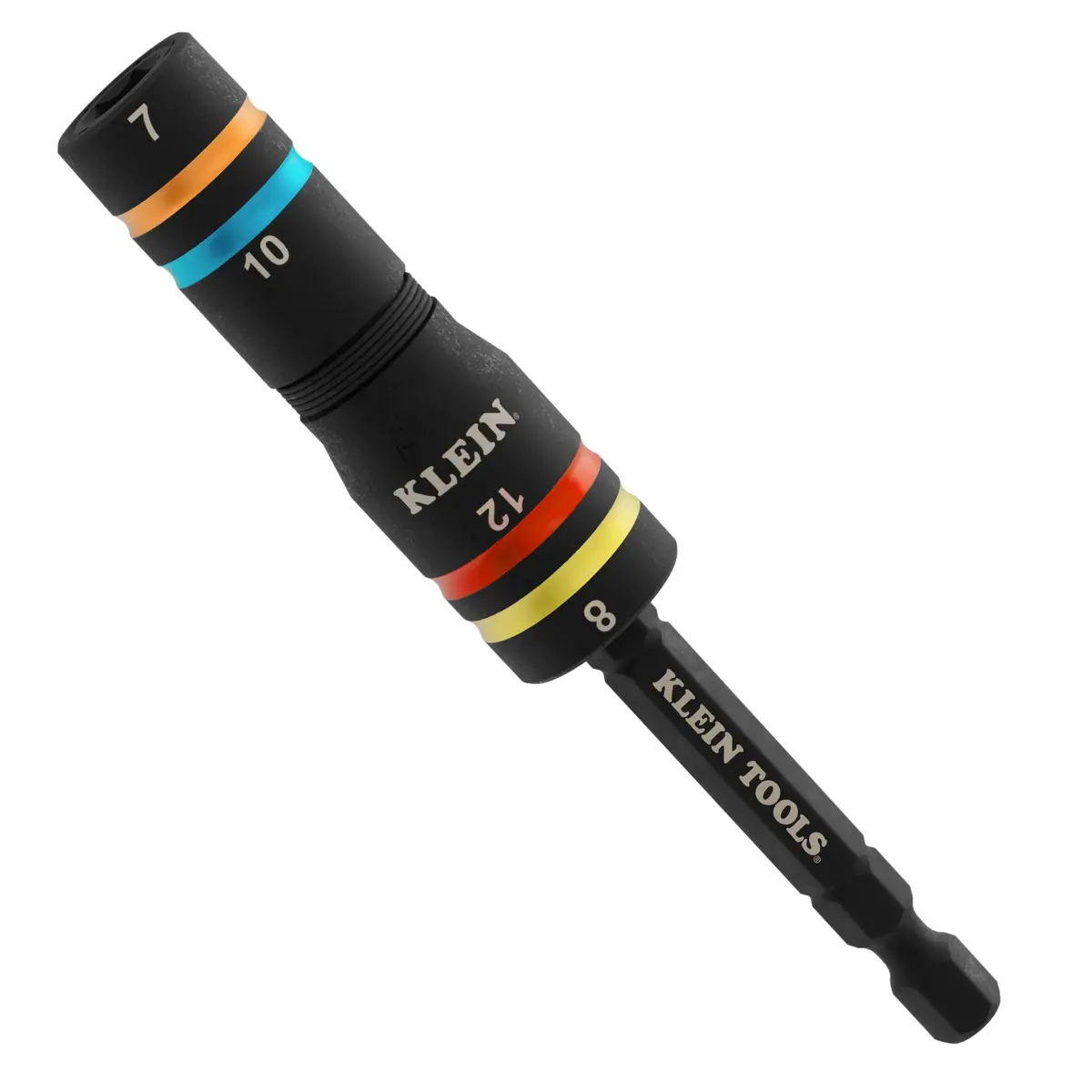 Klein Tools 651Mqs Quad-4 Heavy-Duty Impact Flip Socket, Metric, 3-1/2-Inch Shaft, 2-Piece 1