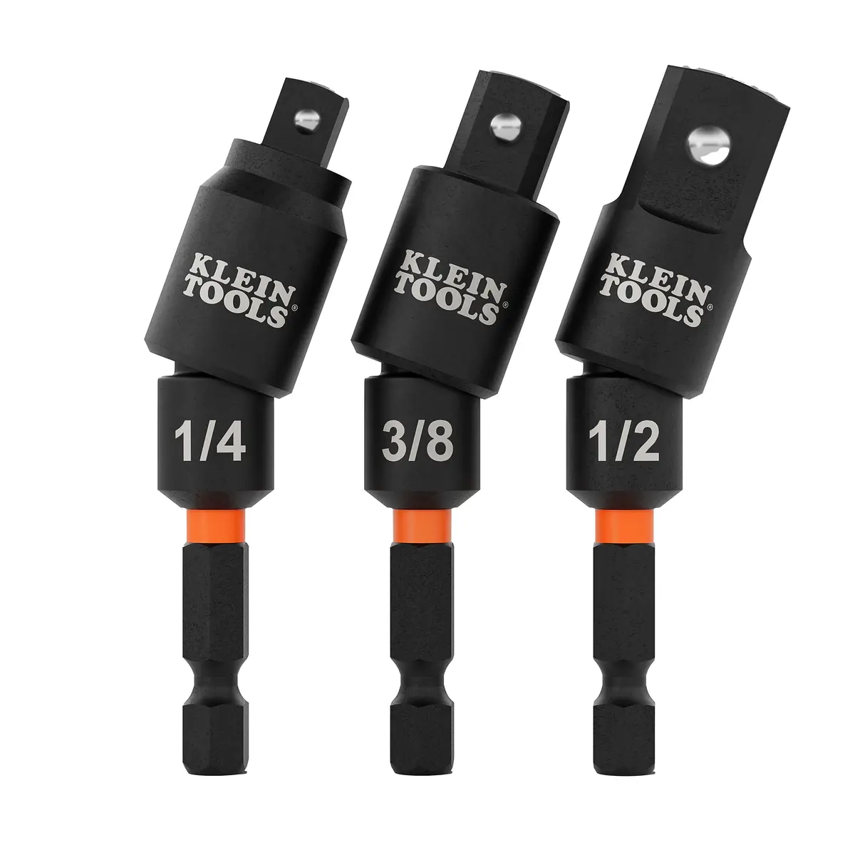 Klein Tools 65813Sw Swivel Impact Driver Socket Adapter Set, 3 Pc. 1