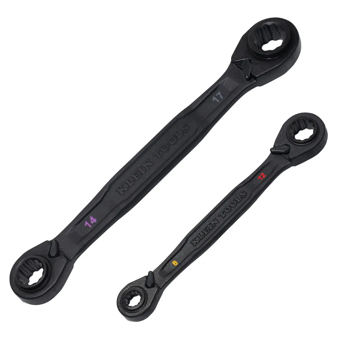 Klein Tools 68216M 4-In-1 Ratcheting Wrench Set, Metric, 2 Pc. 1