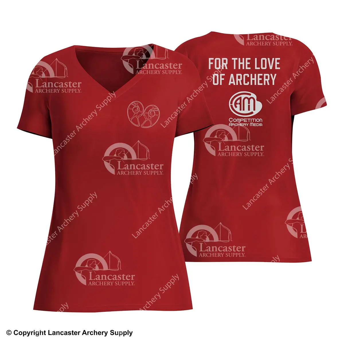 Competition Archery Media Womens V-Neck Tee 1