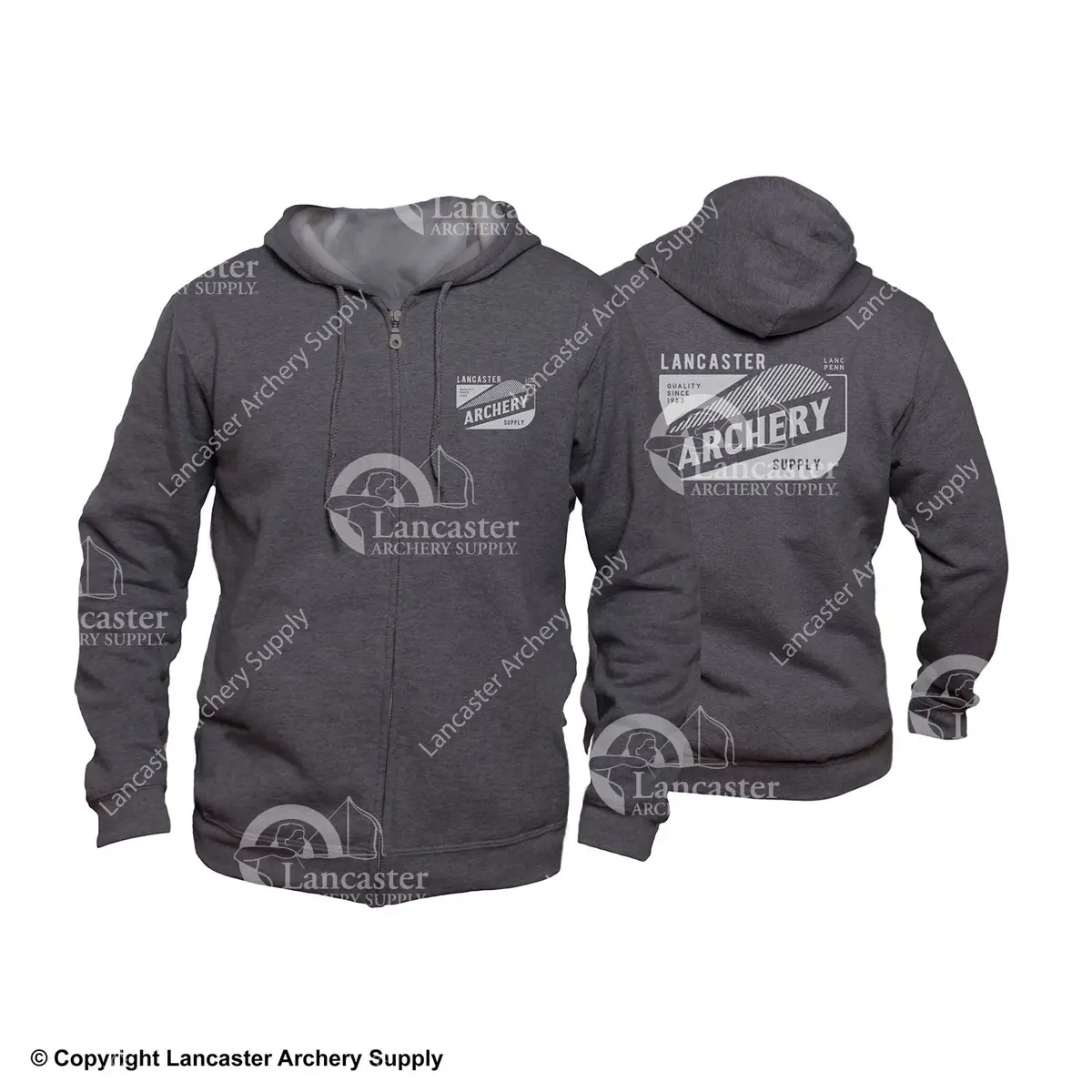 Lancaster Archery Supply Zippered Hoodie 1