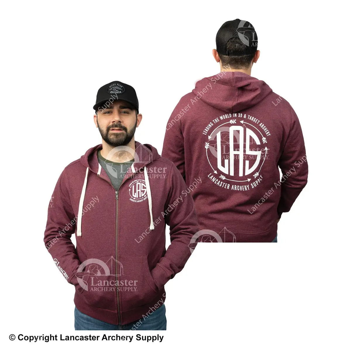 Lancaster Archery Supply Trials Zippered Hoodie 1
