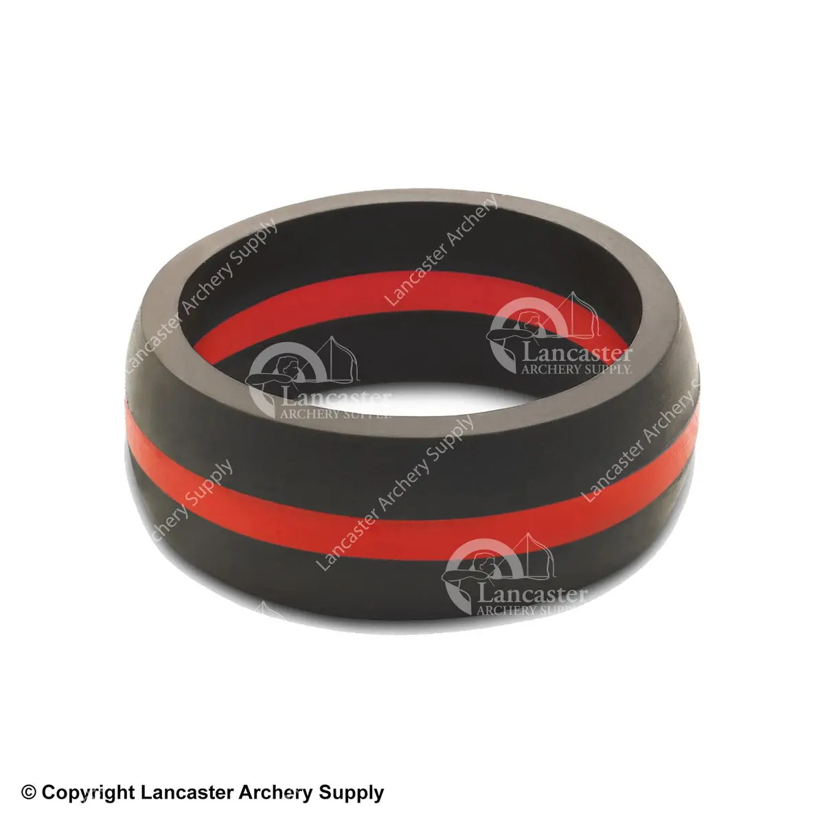 Qalo Red Thin Line Ring – Men's Silicone Band