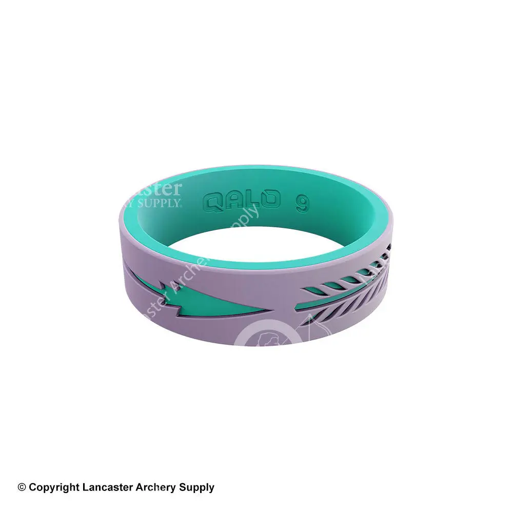 Qalo Women's Strata Arrow Ring (Purple/Teal) 1