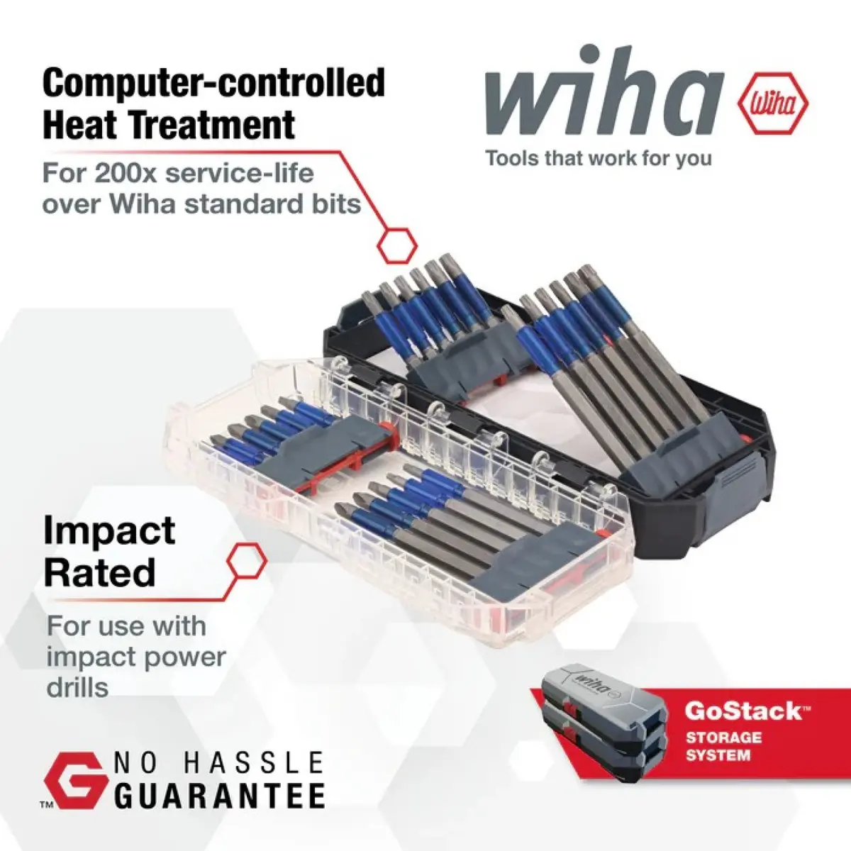 Wiha Tools 76822 Terminatorblue Impact Bit Set, 24 Pc. 2