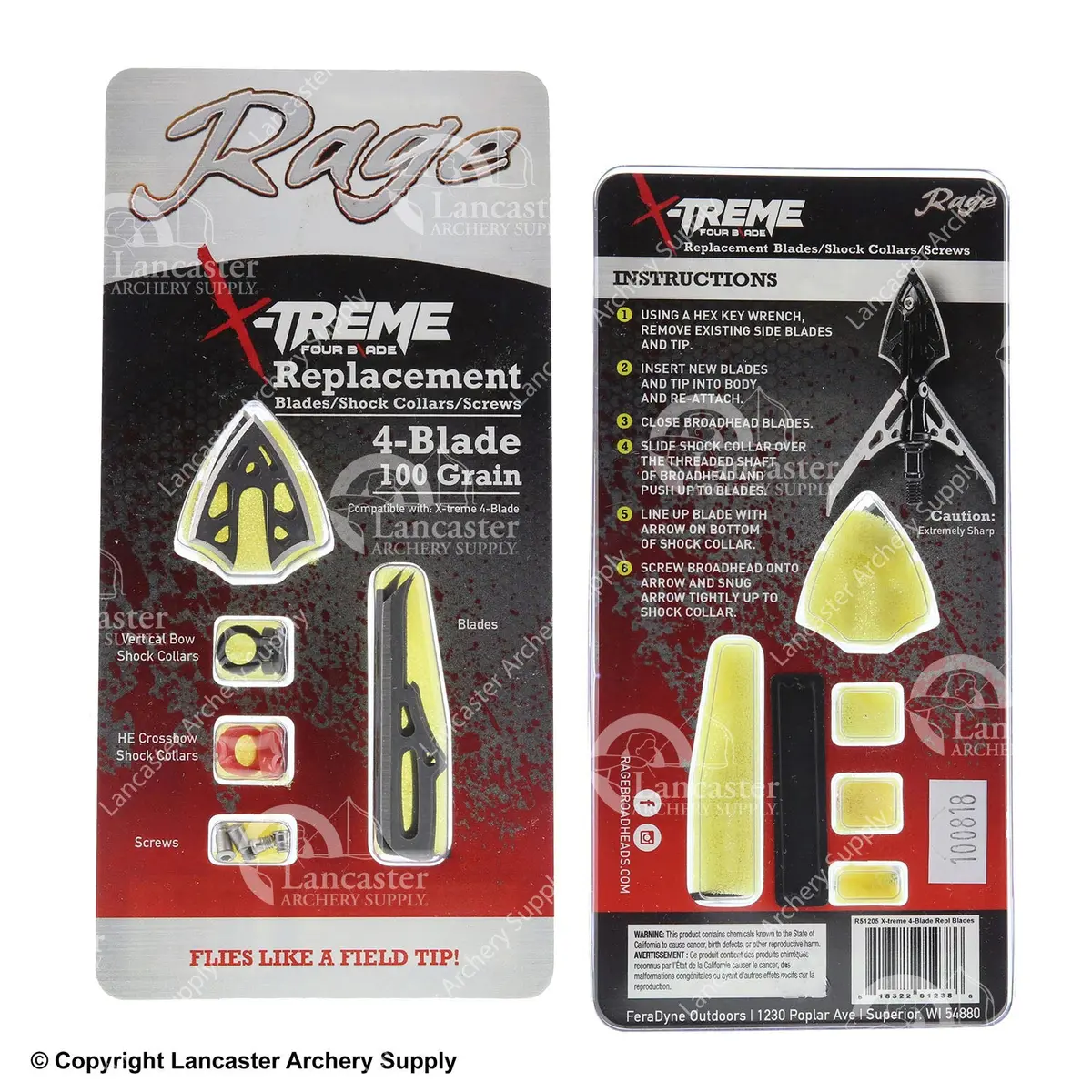 Rage X-Treme 4 Blade Replacement Blades 1