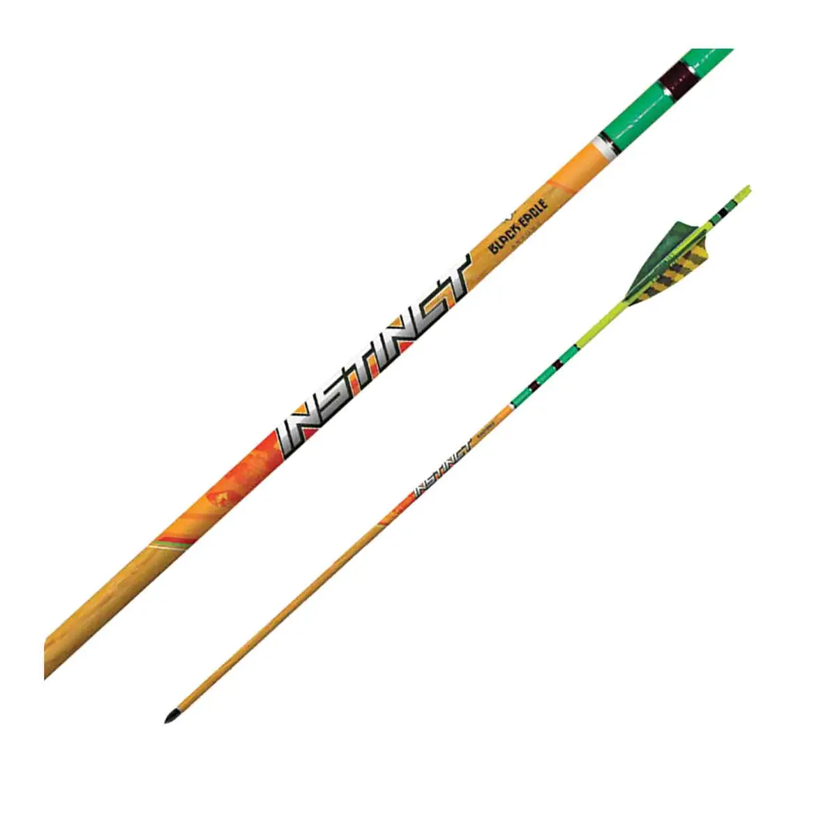 Black Eagle Instinct Traditional Arrows Featuring Crested Fletching