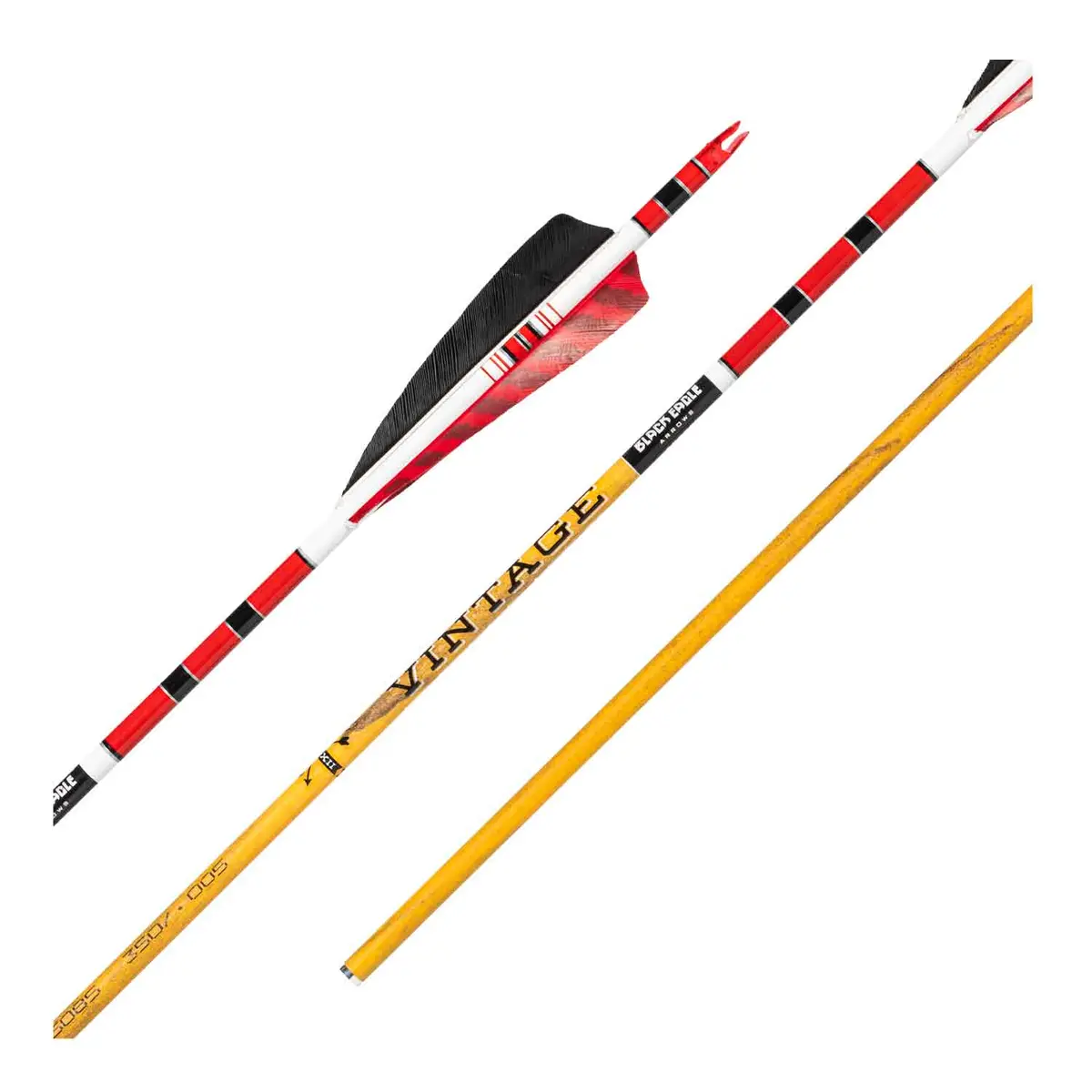 Black Eagle Vintage Traditional Crested Fletched Arrows 1