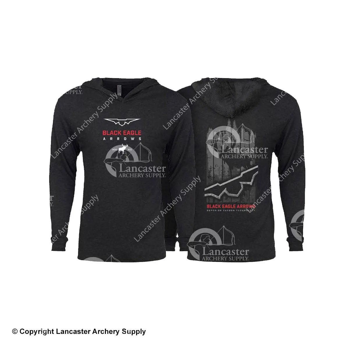 Black Eagle Next Level Triblend Long Sleeve Hoodie 1