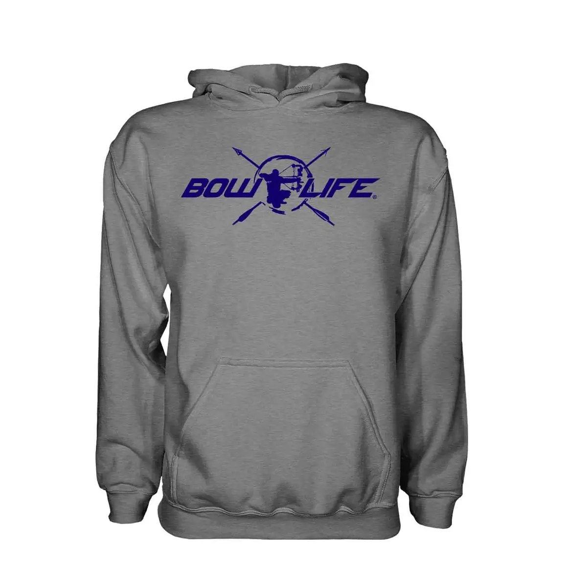 Bow Life Men's Center Shot Blue/Gray Pullover Hoodie 1