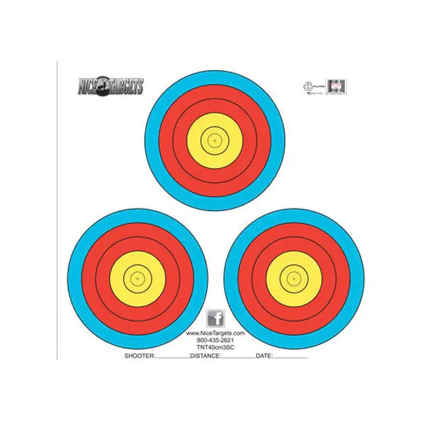 Nicetargets 3 Spot 40Cm Weather Resistant Target Face 1