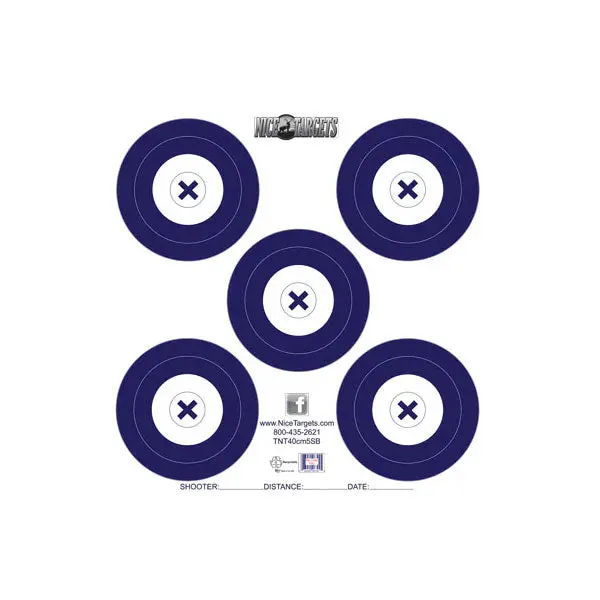 Nicetargets 5 Spot Blue 40Cm Target Face 1