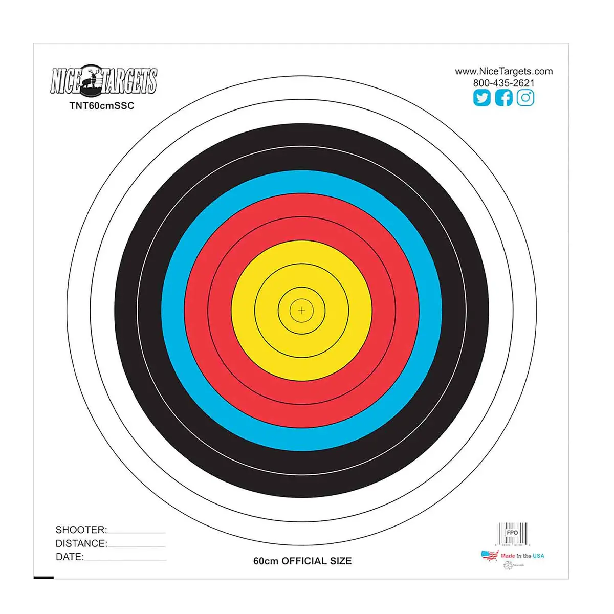 Nicetargets 60Cm Single Spot Target Face 1