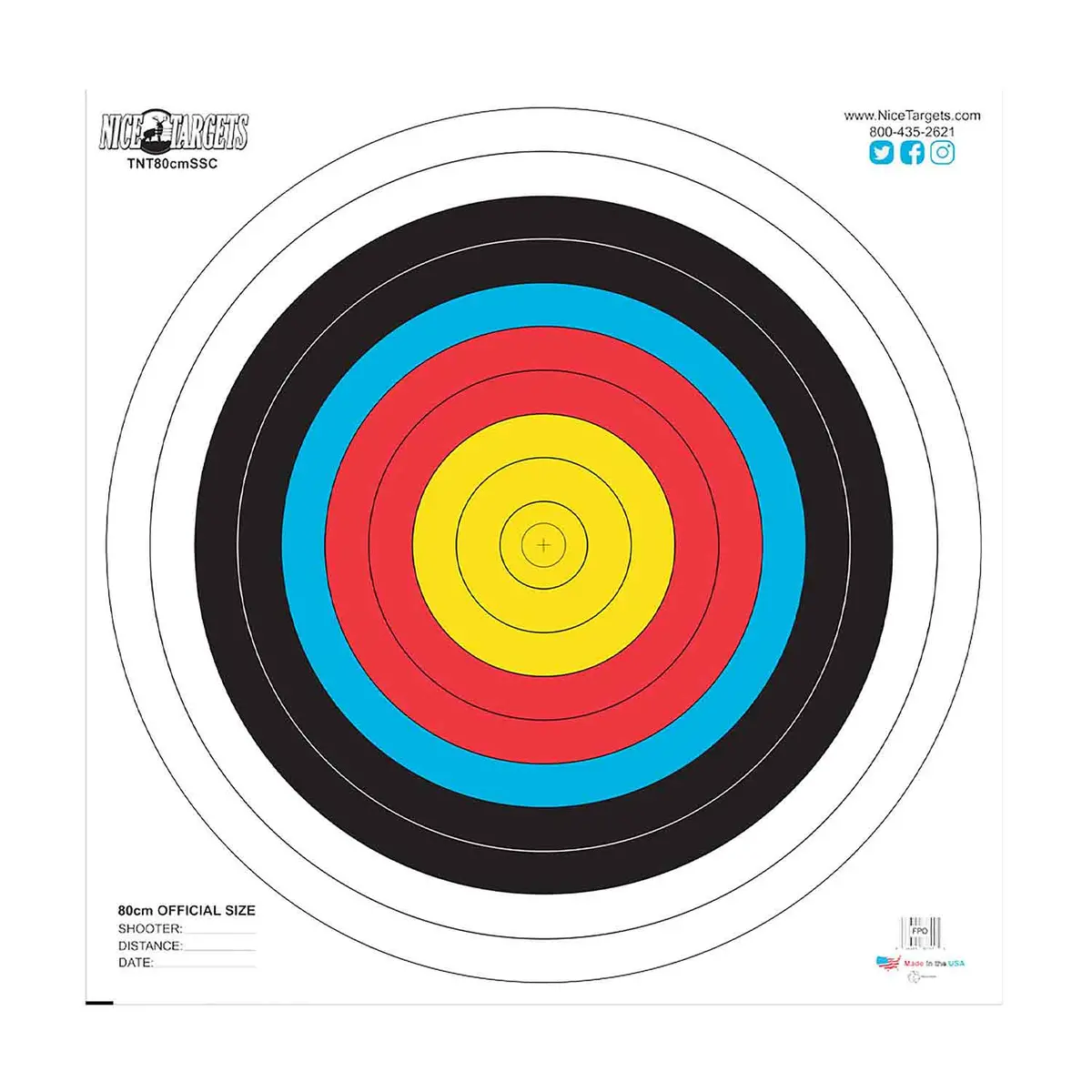 Nicetargets 80Cm Single Spot Target Face 1