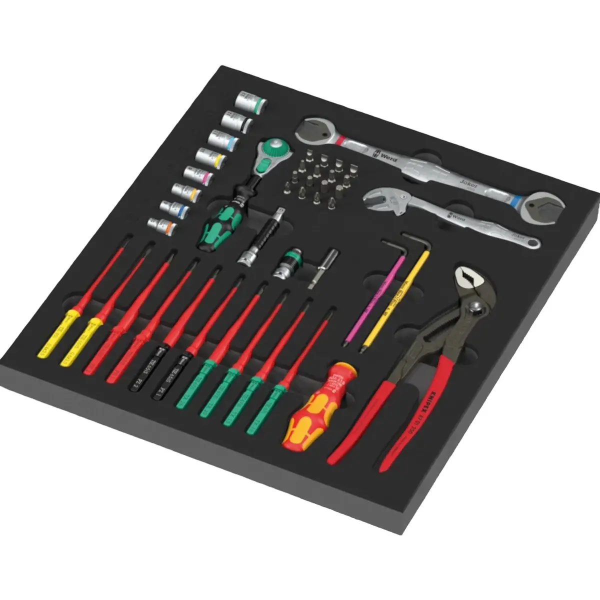 Wera 05150153001 9753 Foam Insert Kraftform Kompakt Maintenance Set 1 , 45 Pieces 1
