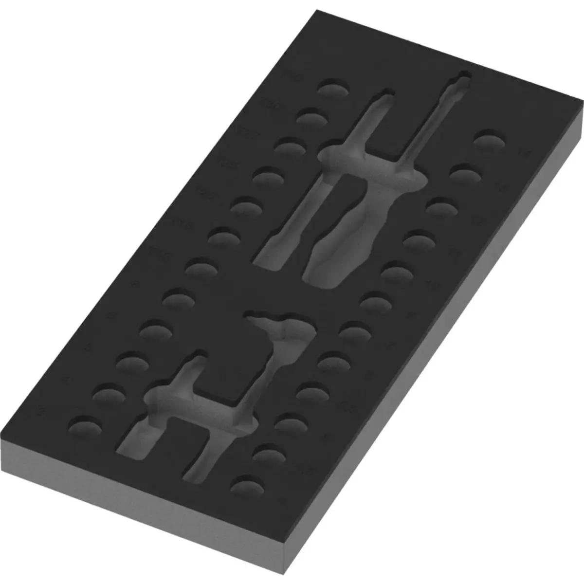 Wera 05137316001 9827 Foam Insert 8007 A Vde Zyklop Vde Ratchet Set 1, 1/4", Without Tools 1