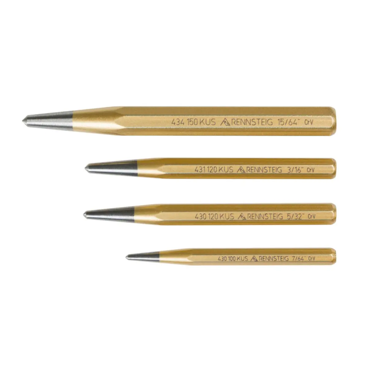 Rennsteig 9R 430 004 4 Pc Center Punch Set 1