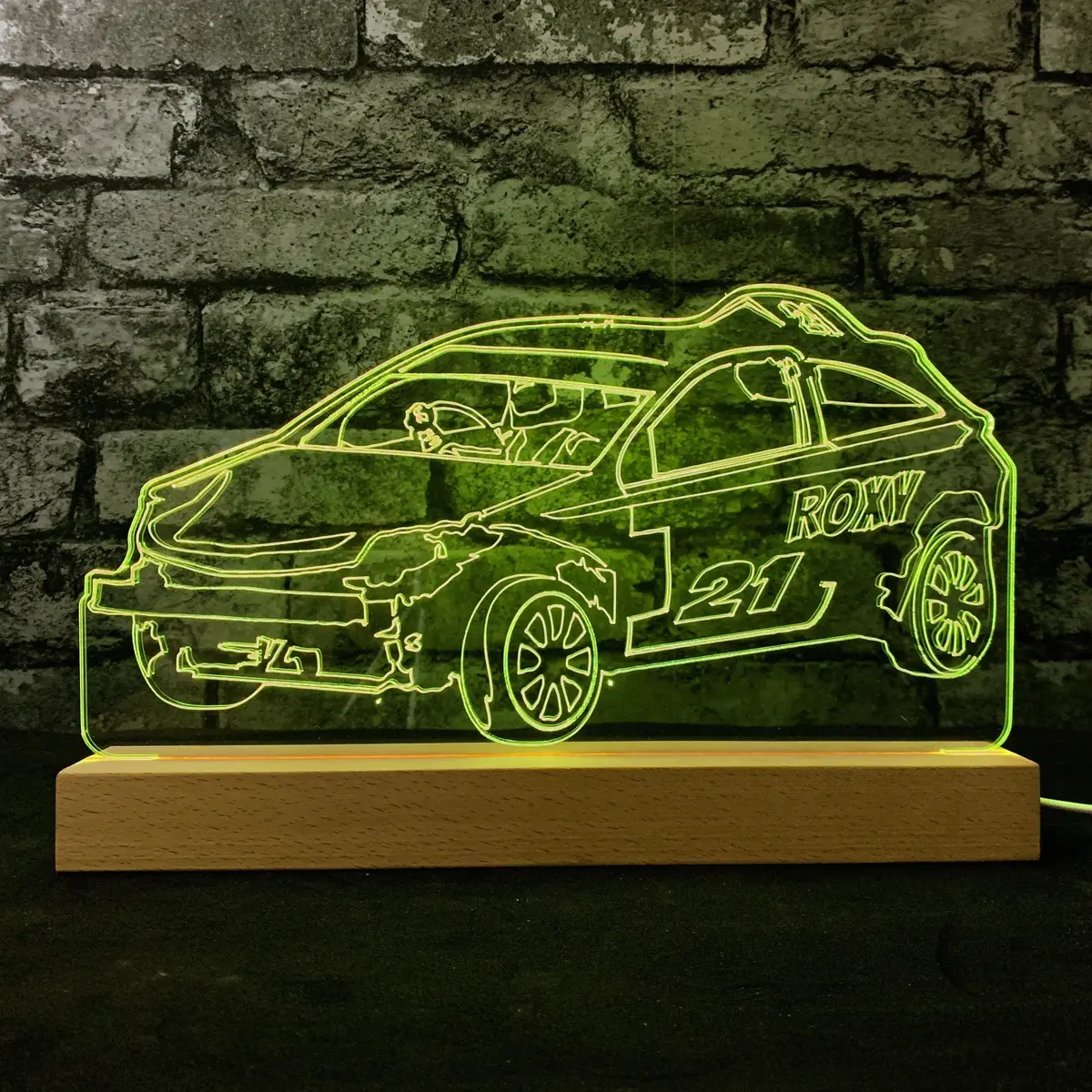 Astra Mk3 Banger Night Light - Large Wooden Base 1