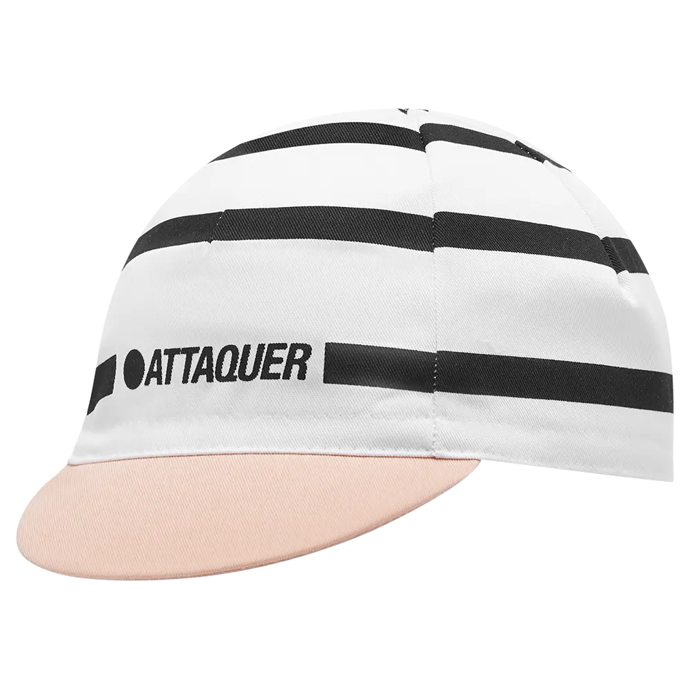 Attaquer | Stripe Logo Cap | White 1