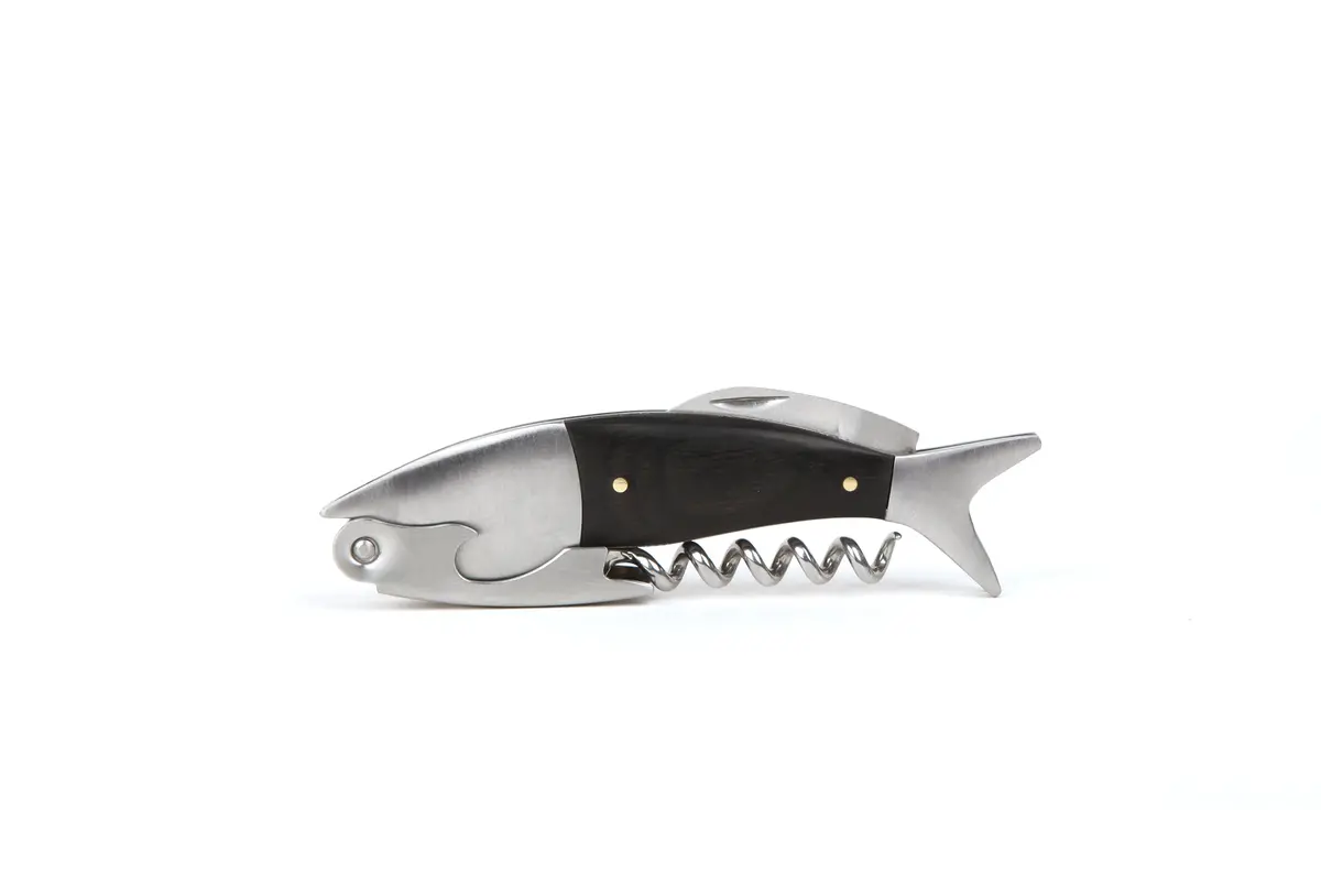 Dark Wood Fish Corkscrew 1