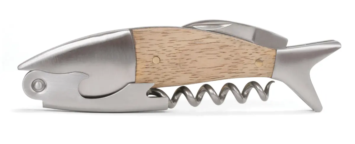 Light Wood Fish Corkscrew 1