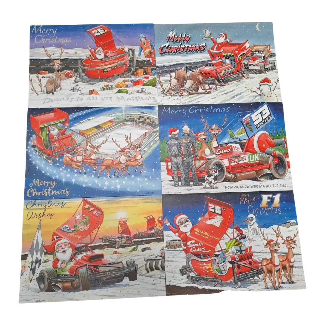 Brisca Formula 1 Christmas Cards Set Of 6 1