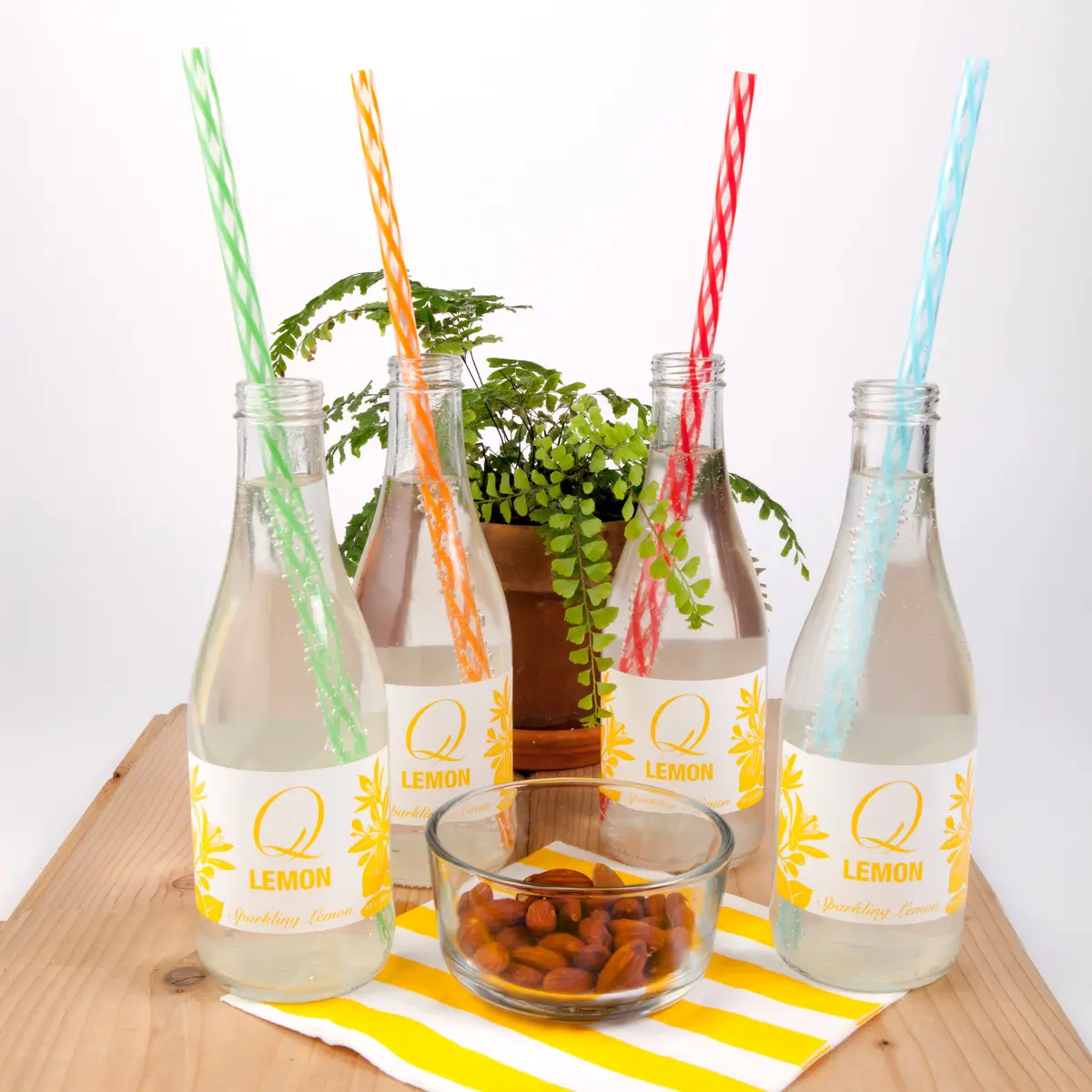 Tall Rainbow Reusable Straws 1