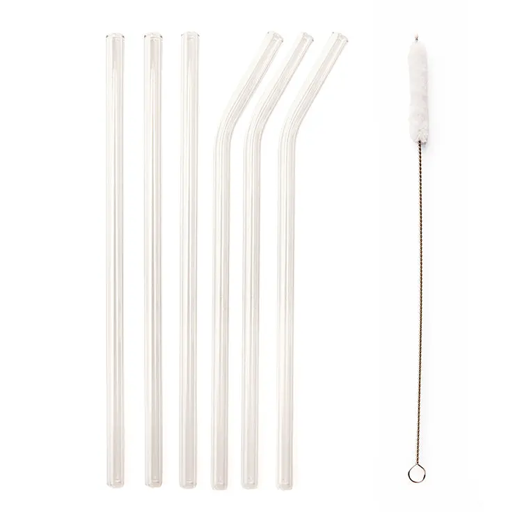 Clear Reusable Glass Straws 1