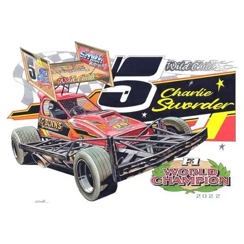 Brisca F1 #5 Charlie Sworder Caricature Print 1