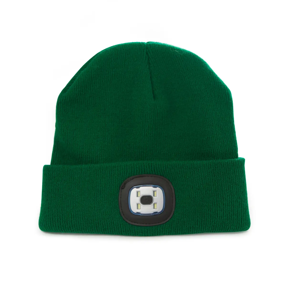 Bright Led Light Up Green Beanie Hat 1