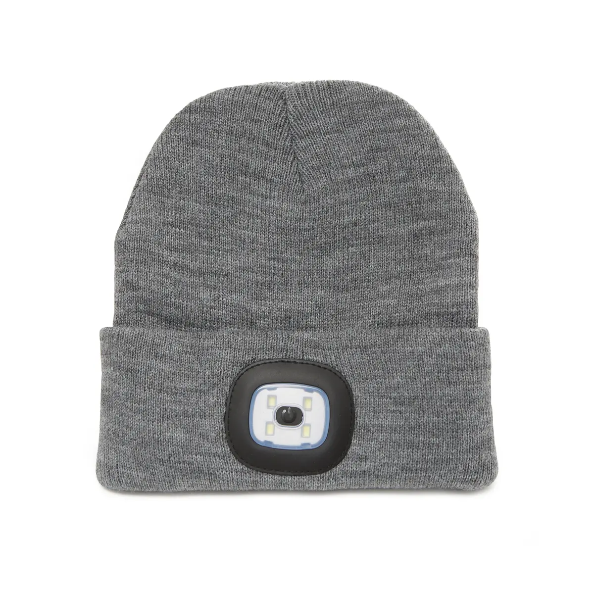 Bright Led Light Up Grey Beanie Hat 1