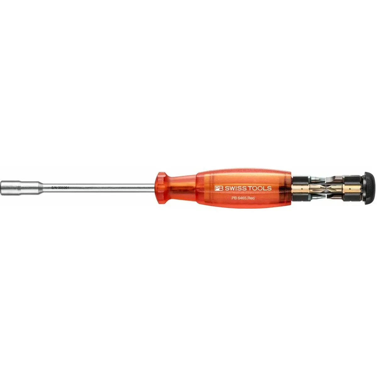 Pb Swiss Pb 6465.Red Cbb Bit Holding Screwdriver With Magazine, Slotted, Phillips, Torx®, 9 Pcs 2