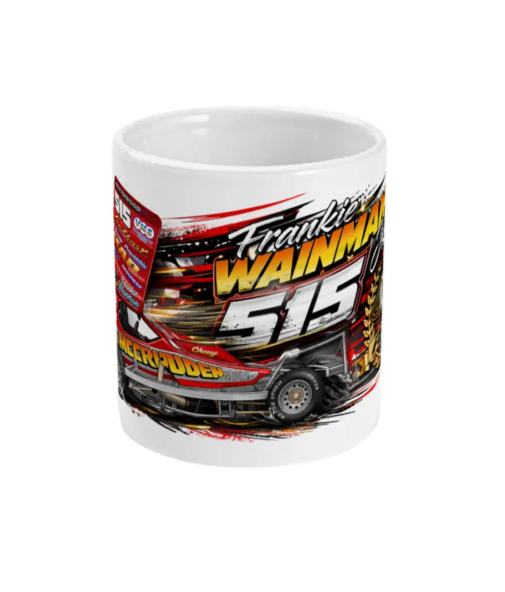Frankie Wainman Jnr #515 – 40 Years Of Fwj Racing – Brisca F1 Stock Car Mug 1