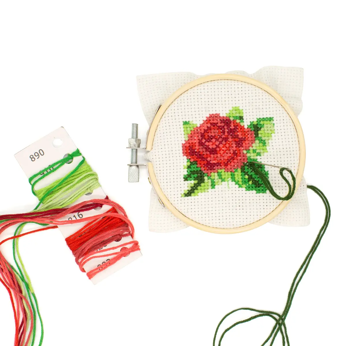 Rose Mini Cross Stitch Embroidery Kit 1