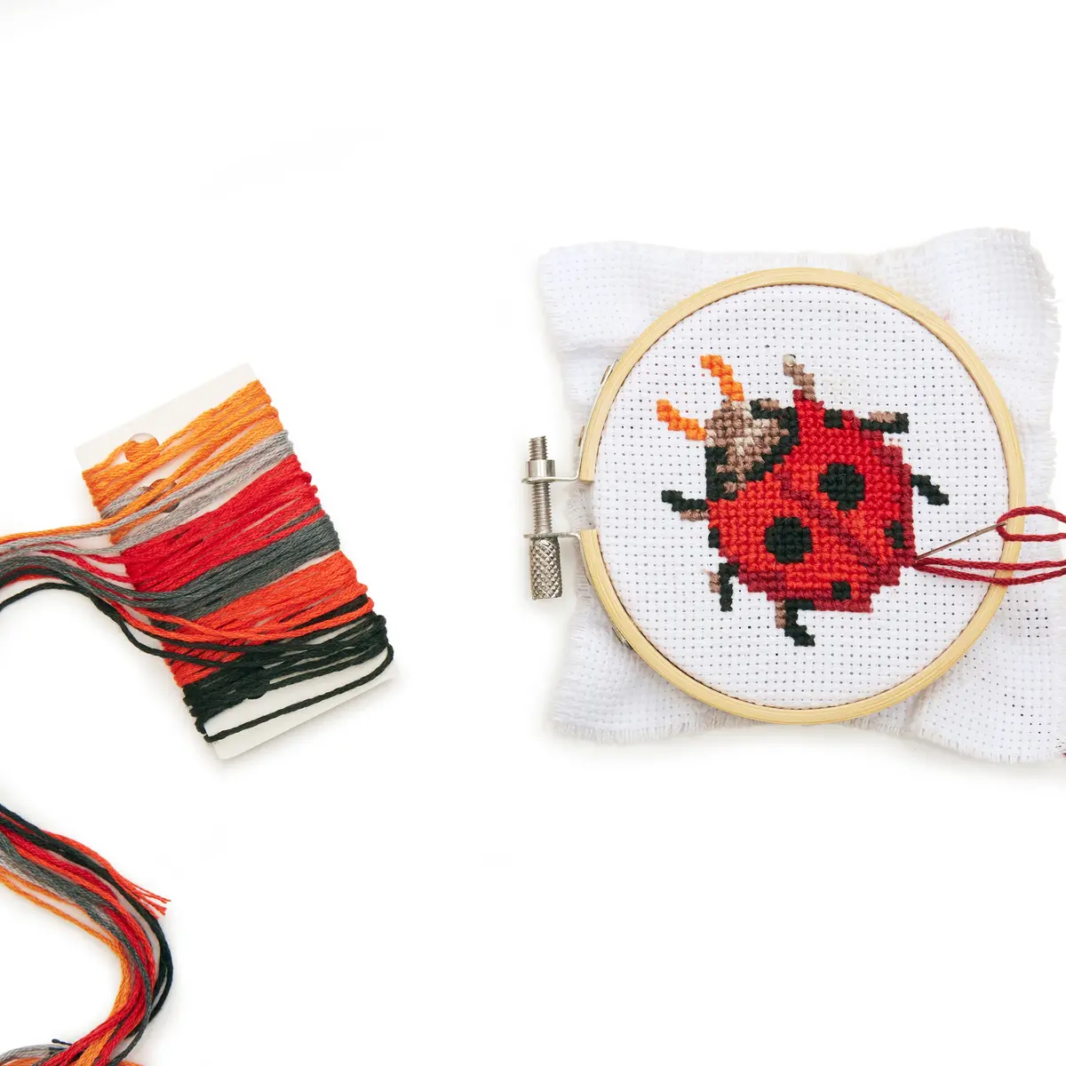 Ladybug Mini Cross Stitch Embroidery Kit 1