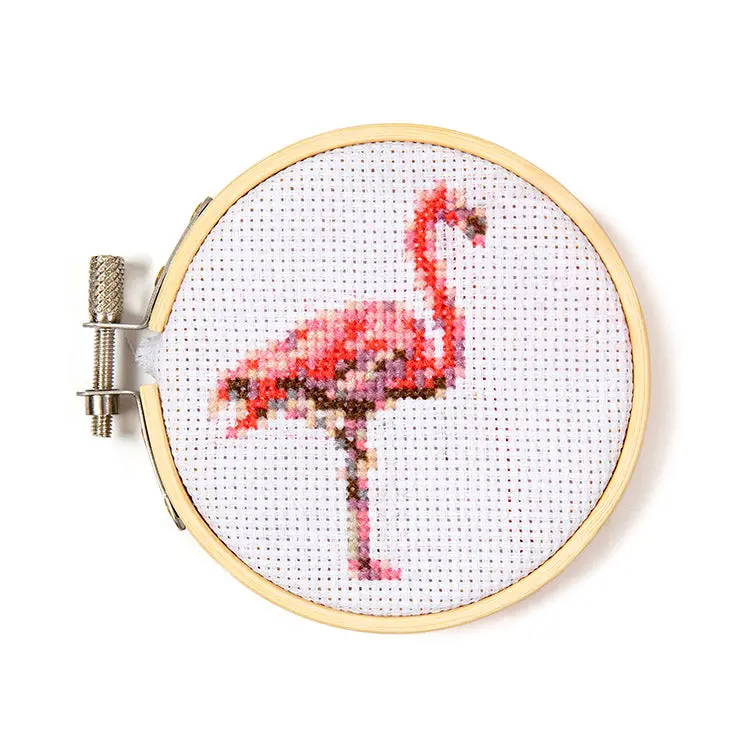 Flamingo Mini Cross Stitch Embroidery Kit 1