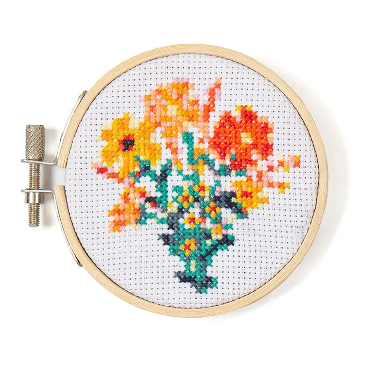 Flowers Mini Cross Stitch Embroidery Kit 1