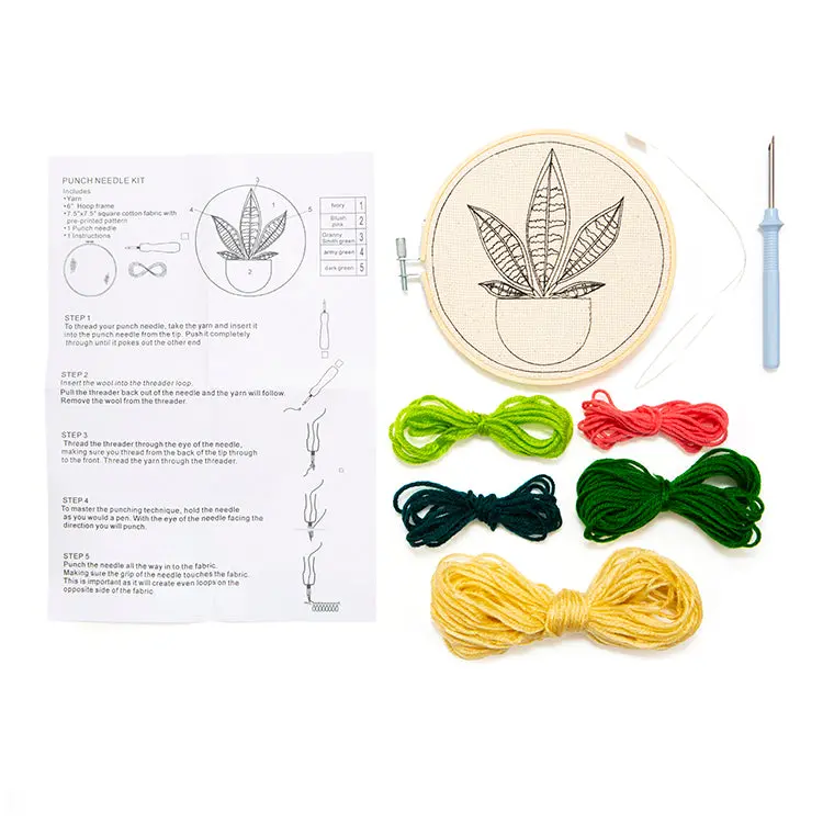 Plant Punch Needle Kit 1