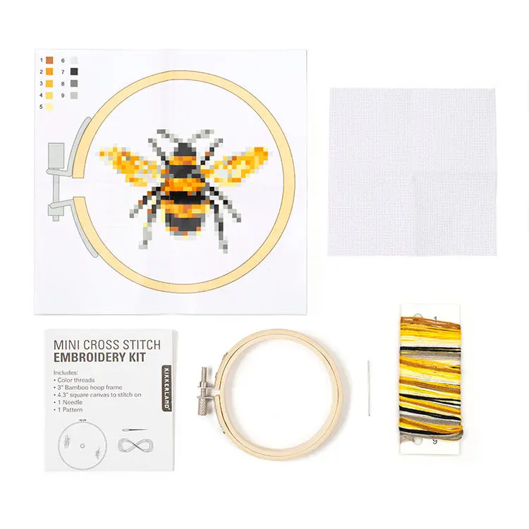Bee Mini Cross Stitch Embroidery Kit 1