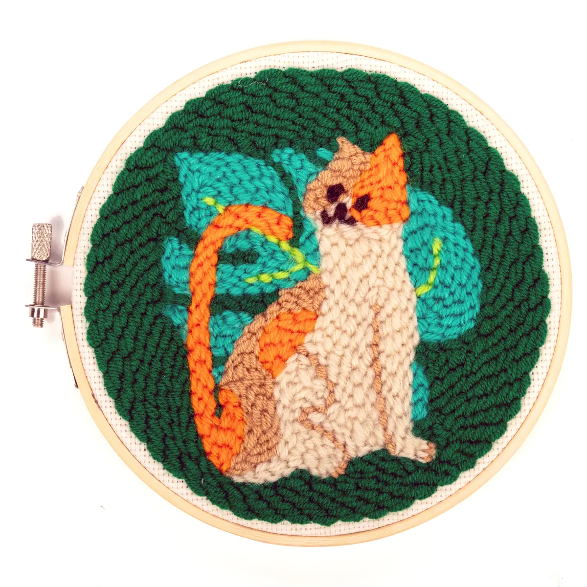 Cat Punch Needle Kit 1