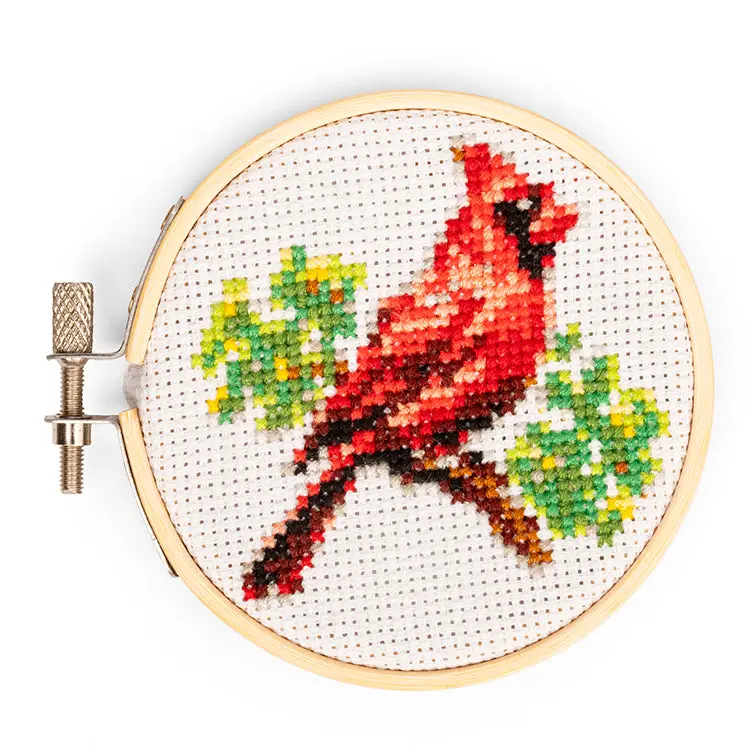 Cardinal Mini Cross Stitch Embroidery 1