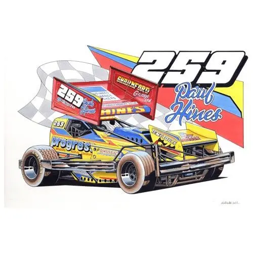 Brisca F1 #259 Paul Hines Caricature Print 1