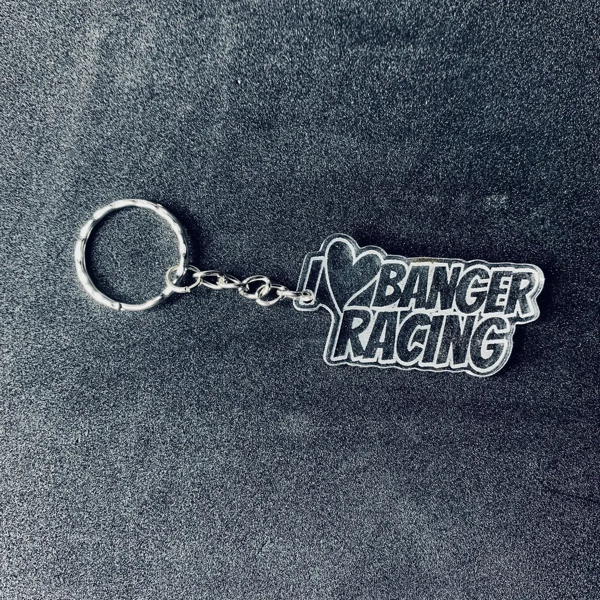 I Love Banger Racing Key Ring 1