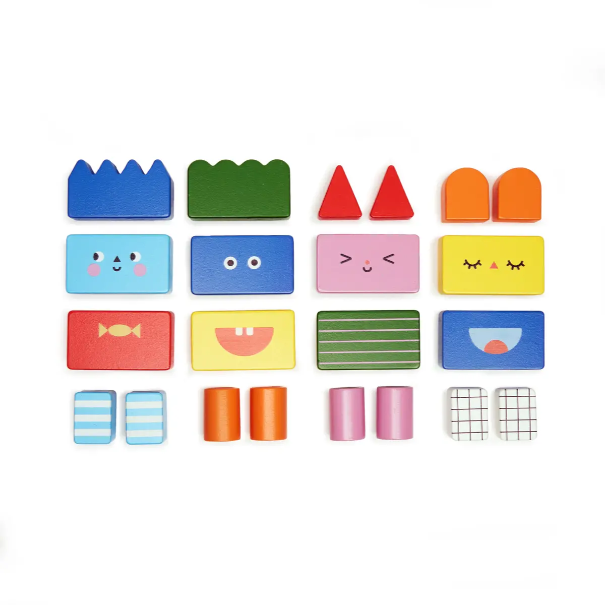 Kidoki Stack & Mix Wooden Building Blocks 1