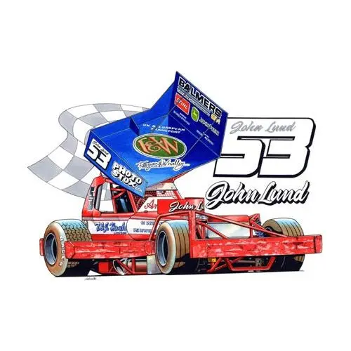 Brisca F1 #53 John Lund Caricature Print 1